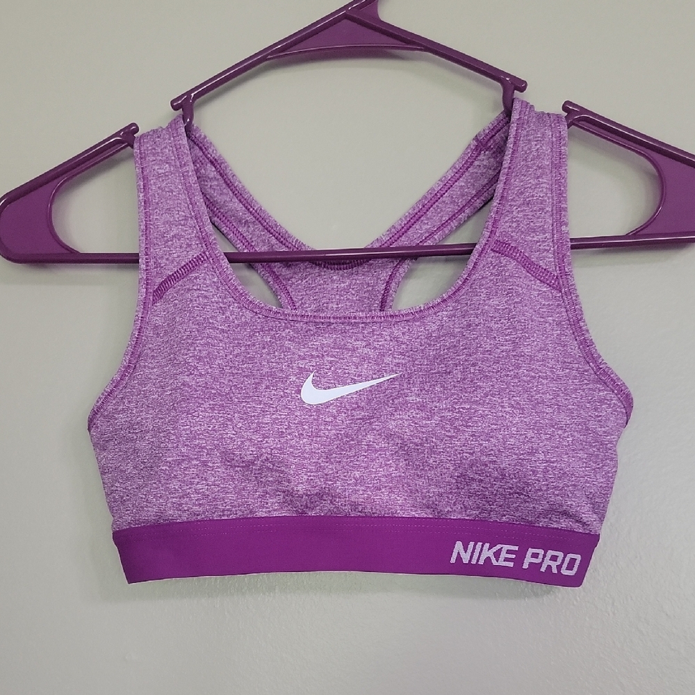 Nike Pro Padded Purple Sports Bra Size XS